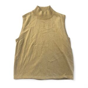 Casual Corner Gold Sleeveless Tank Top